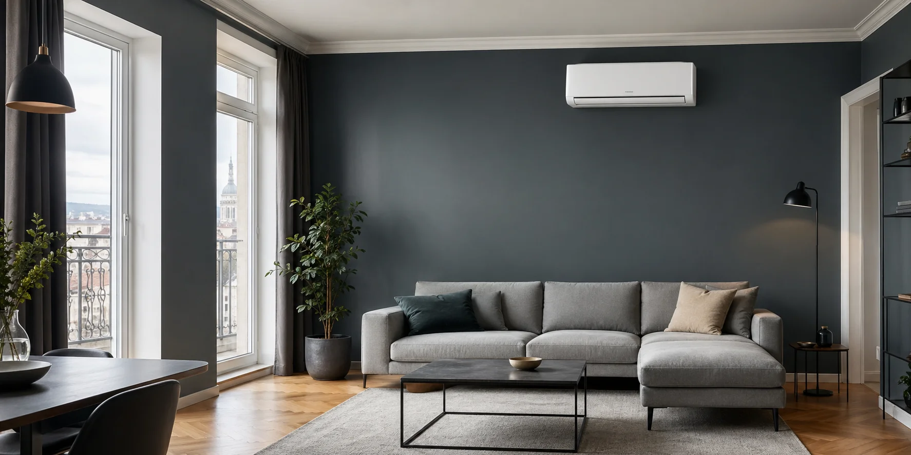 Modern klímaberendezés beltéri egységgel